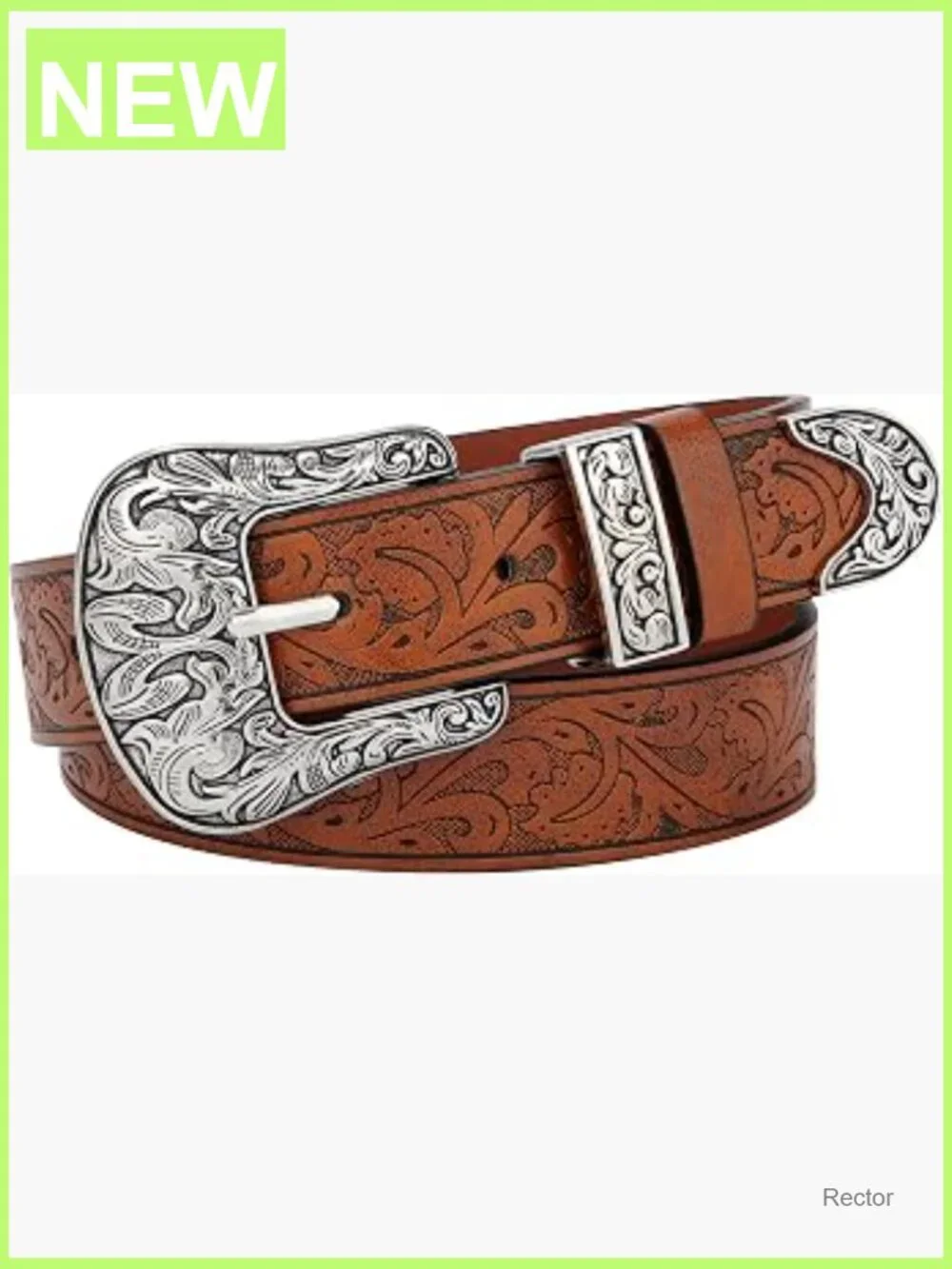 Vintage Cowgirl Leather Belt for Jeans Dresses Adjustable